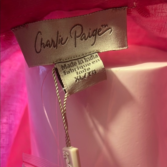 Charlie Paige Pink Button Down Shirt with Notched Collar - Picture 2 of 6